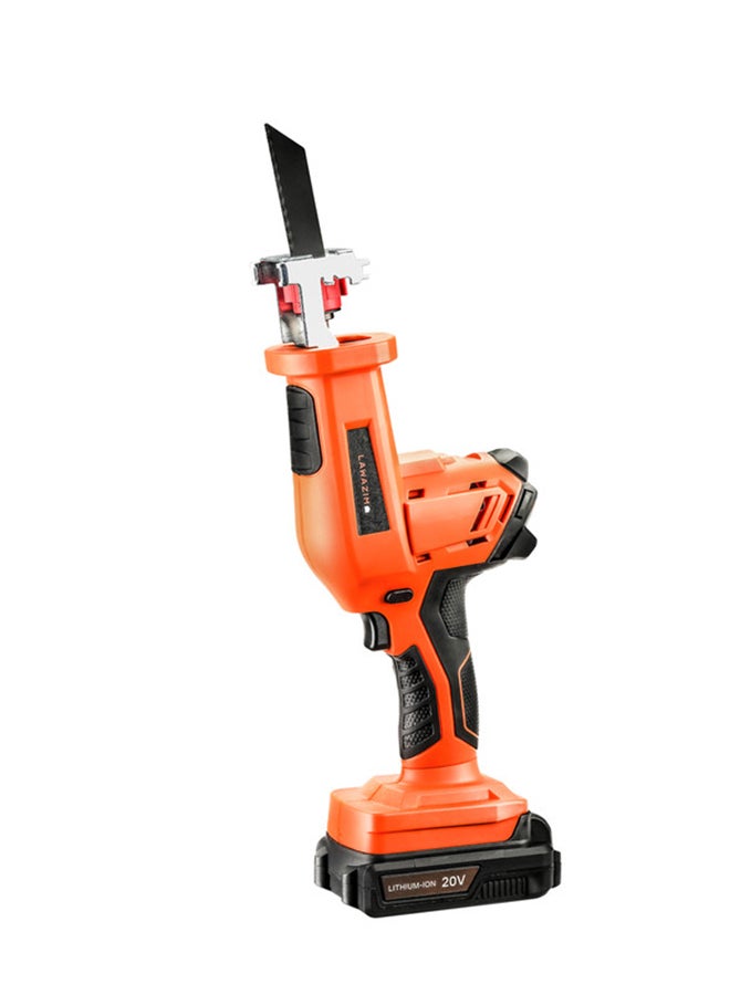 LAWAZIM 3-Piece Cordless Sabre Saw Kit With Case Orange/Black/Silver 11x41x22cm - Image 3