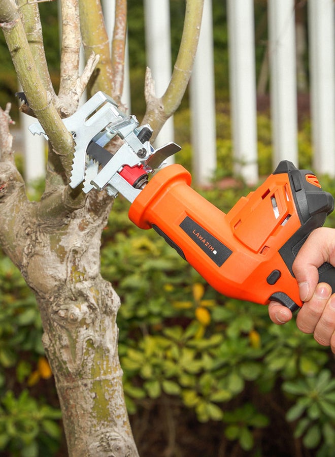 LAWAZIM 3-Piece Cordless Sabre Saw Kit With Case Orange/Black/Silver 11x41x22cm - Image 4