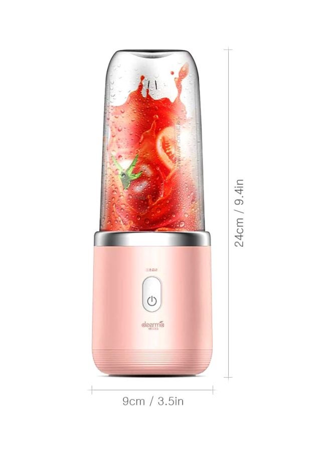 Deerma - Portable Cordless Juice Blender with Detachable Bottle Cap H34143 Pink/Clear - Image 1