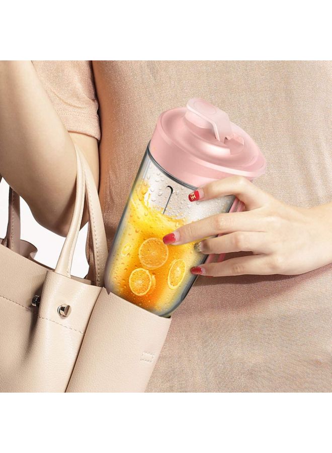Deerma - Portable Cordless Juice Blender with Detachable Bottle Cap H34143 Pink/Clear - Image 1