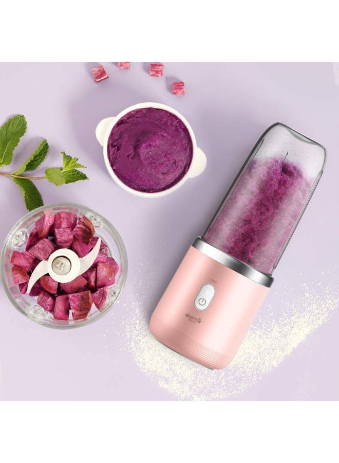 Deerma - Portable Cordless Juice Blender with Detachable Bottle Cap H34143 Pink/Clear - Image 1