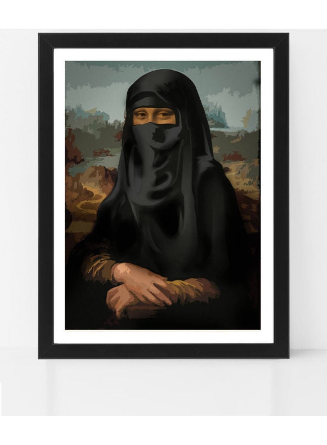 Boomah Accessories Mona Lisa Arab Style Art Poster With Frame multicolour