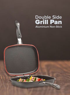 Cyber Aluminium Non-Stick Double Sided Grill Pan Cyfp-40D Black/Red 40cm  - Image 3