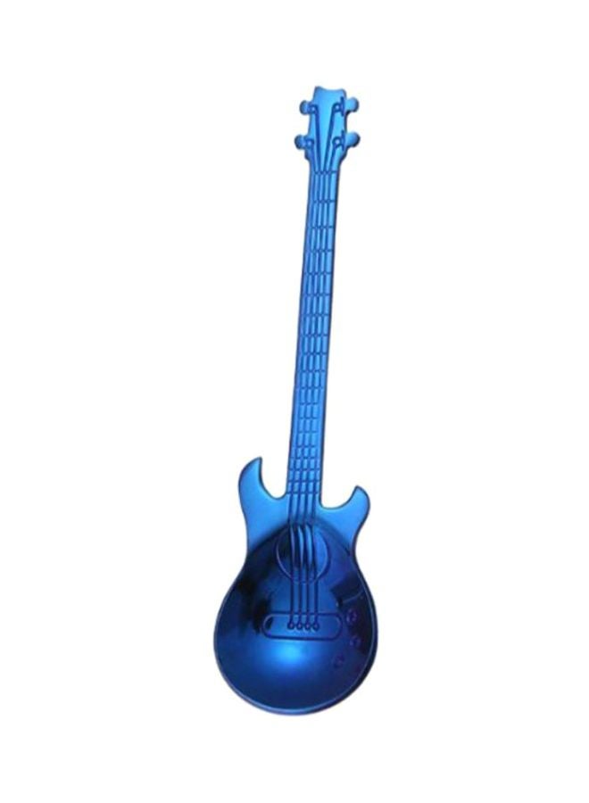 CYTHERIA Stainless Steel Guitar Shaped Spoon Blue 12x3.2cm  - Image 1