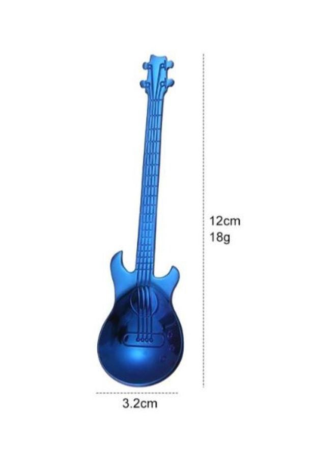 CYTHERIA Stainless Steel Guitar Shaped Spoon Blue 12x3.2cm  - Image 2