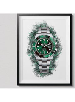 Rolex Submariner Hulk Fine Art Poster With Frame Multicolour 30X40 CM