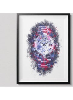 Rolex Datejust Time-O-Graph Fine Art Poster With Frame Multicolour 30X40 CM