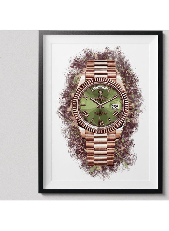 Boomah Accessories Rolex Daydate Rose Gold Fine Art Poster With Frame Multicolour 30X40 CM 