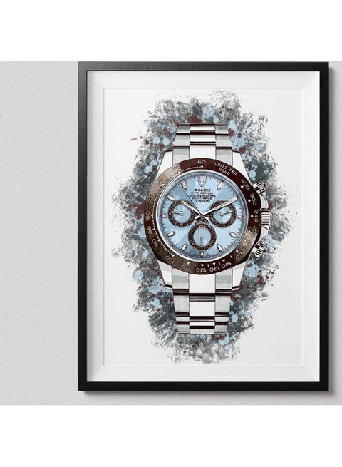 Rolex Daytona Platinum Fine Art Poster With Frame Multicolour 30X40 CM