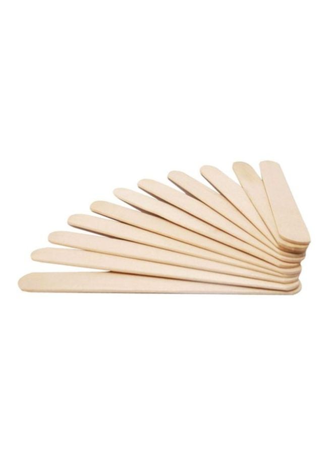CYTHERIA 50-Piece Wooden Popsicle Sticks Beige 11.4x1x0.2cm  - Image 3