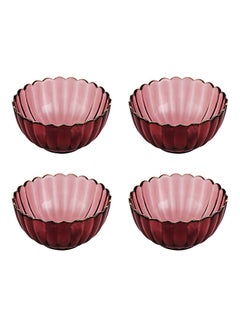 Shuer 4-Piece Glass Bowl Set Purple 14x13x13.5cm  - Image 1