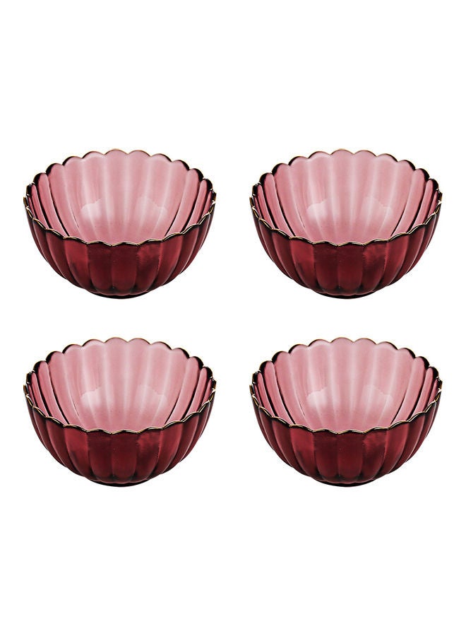 Shuer 4-Piece Glass Bowl Set Purple 14x13x13.5cm  - Image 1