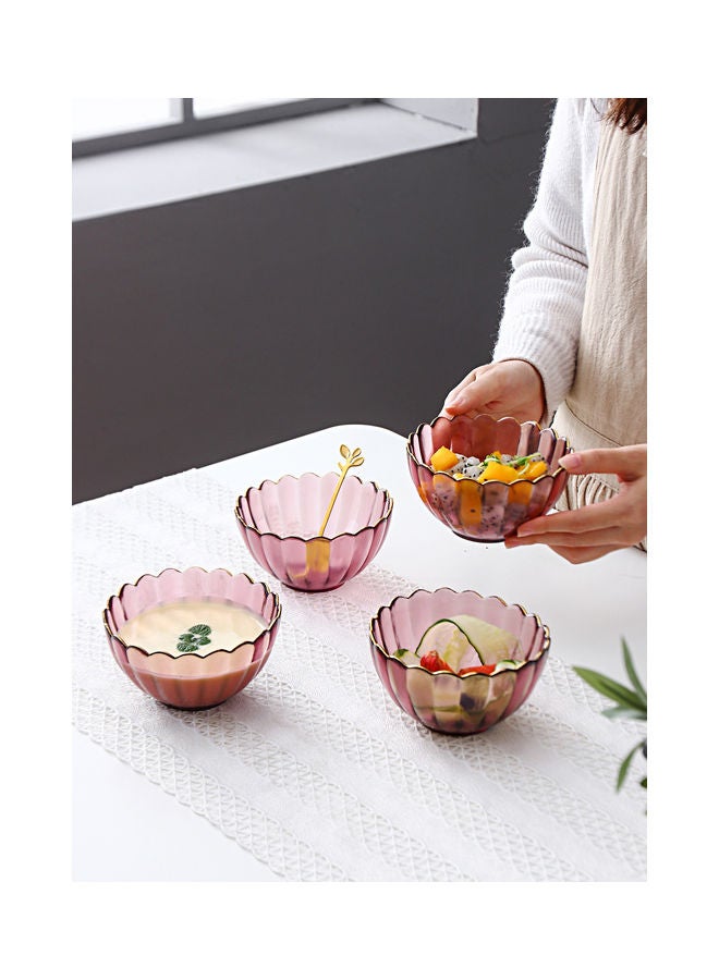 Shuer 4-Piece Glass Bowl Set Purple 14x13x13.5cm  - Image 3