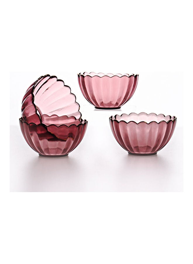 Shuer 4-Piece Glass Bowl Set Purple 14x13x13.5cm  - Image 4