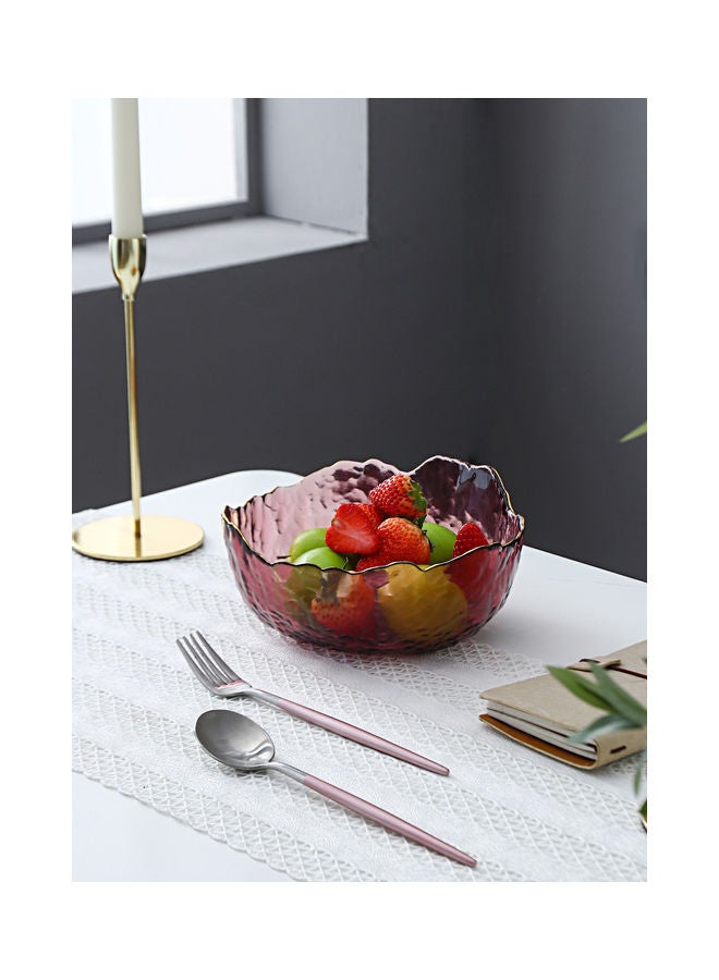 Shuer Fruit Salad Glass Bowl Red 24x24x11cm - Image 1