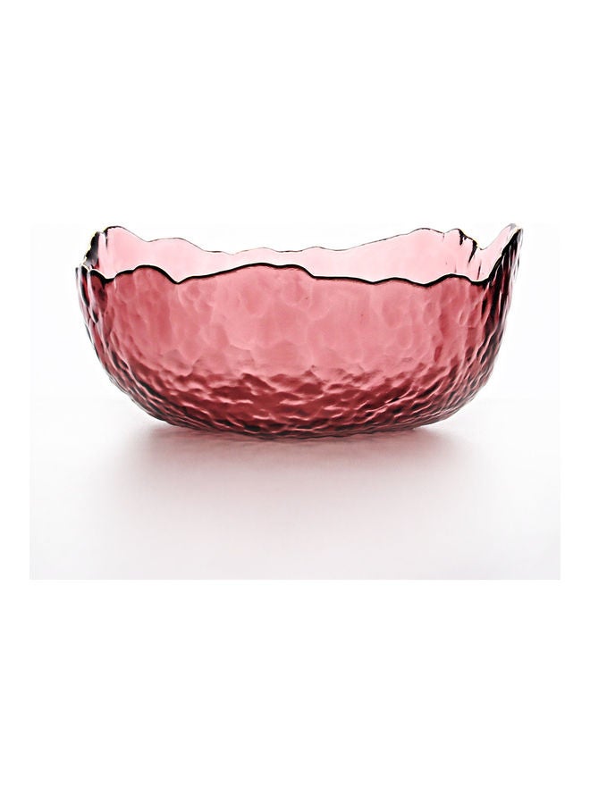 Shuer Fruit Salad Glass Bowl Red 24x24x11cm - Image 3