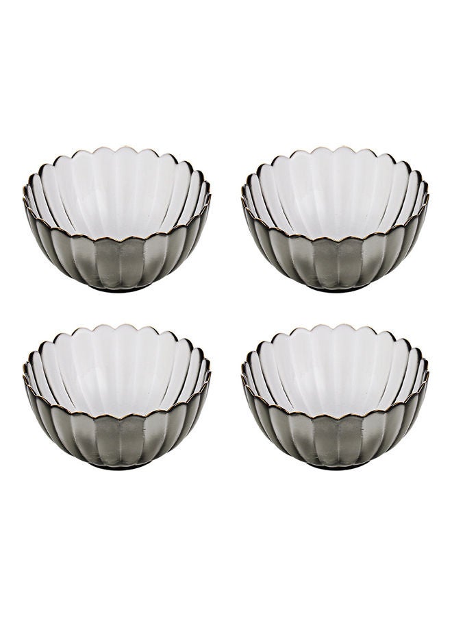 Shuer 4-Piece Glass Bowl Set Grey 14x13x13.5cm - Image 1