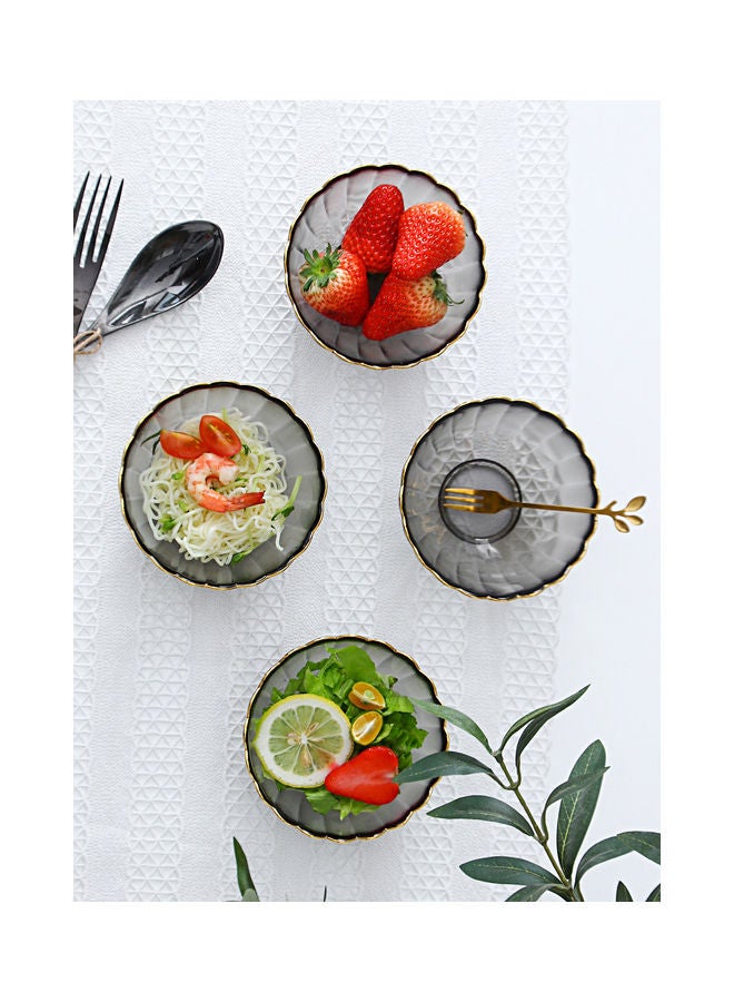 Shuer 4-Piece Glass Bowl Set Grey 14x13x13.5cm - Image 4