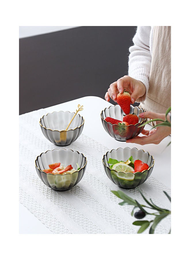 Shuer 4-Piece Glass Bowl Set Grey 14x13x13.5cm - Image 5
