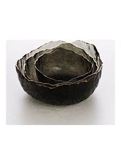 شور سلطانية من الزجاج لسلطة الفاكهة من 3 قطع متعدد الألوان 29.5x21.5x29.5سم  - Image 4