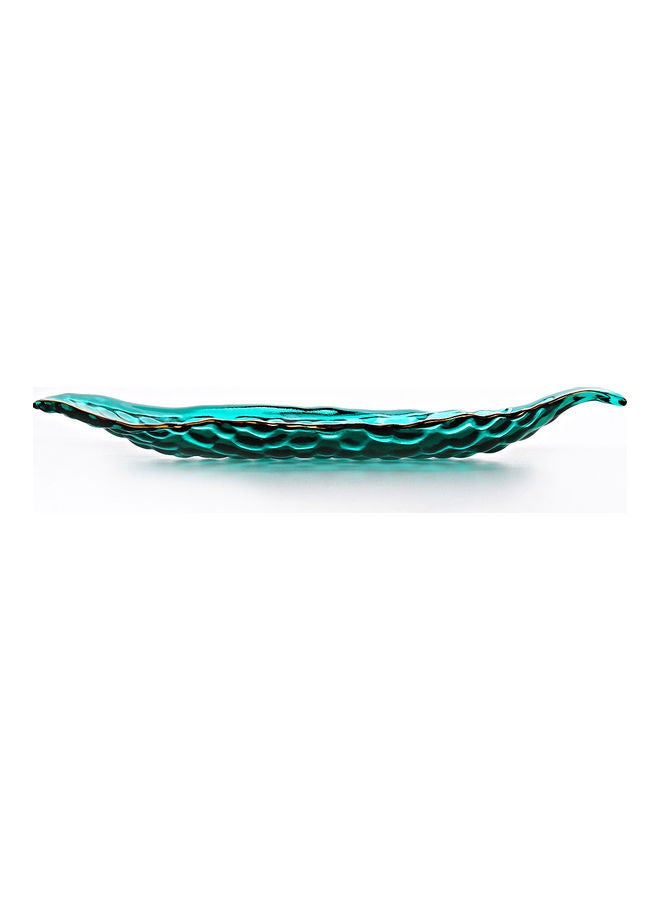 شور Pea Rectangular Tracing Phnom Penh Glass Plate Green 39*11.5*4.5cm  - Image 4