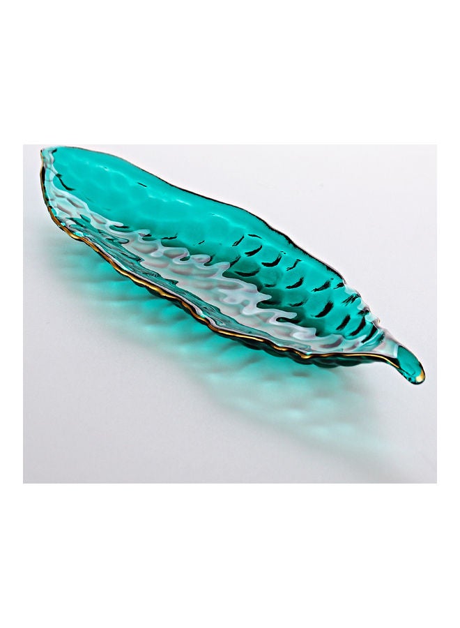 شور Pea Rectangular Tracing Phnom Penh Glass Plate Green 39*11.5*4.5cm  - Image 5
