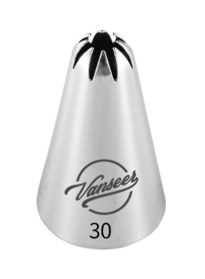 Beauenty Cake Decorating Piping Nozzle Silver/Black 5cm - Image 1