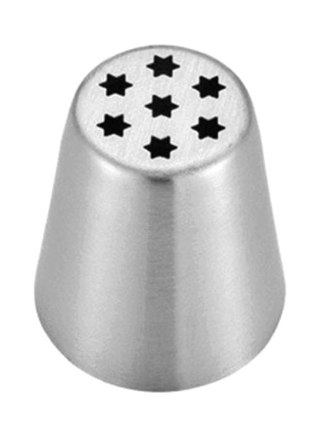 Beauenty Cake Decorating Piping Nozzle Silver 3.7x3.1cm - Image 1