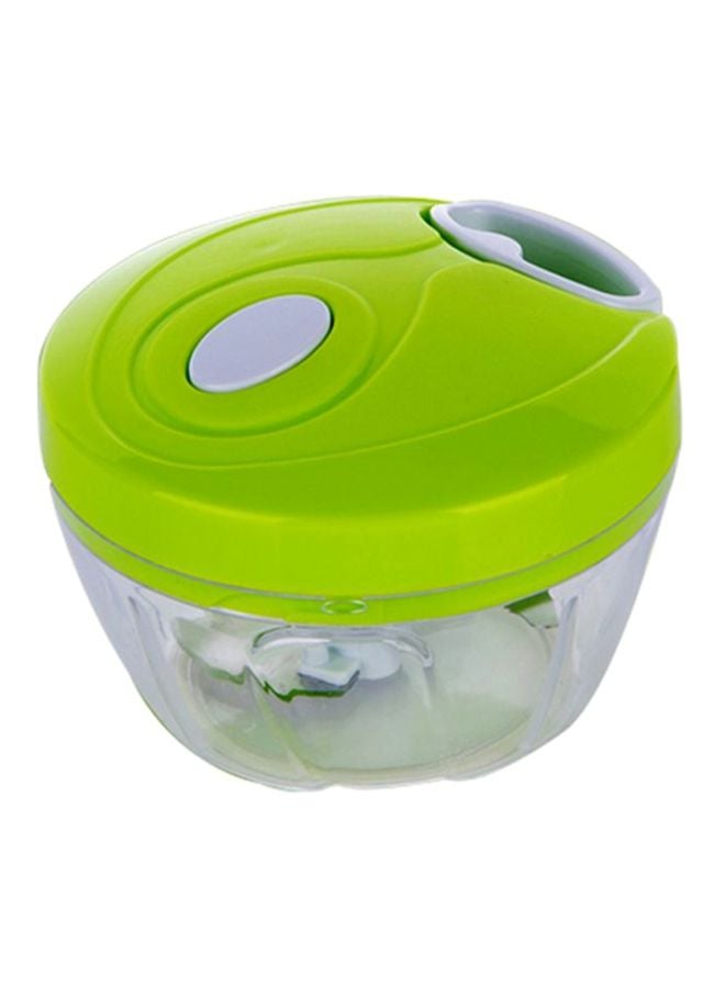 CYTHERIA Multifunctional Hand Vegetable/Fruit Chopper Green/Clear/White 12.5x12.5x8.5cm  - Image 1
