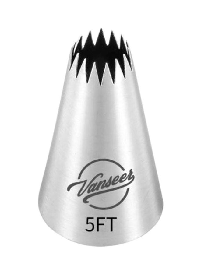 Beauenty Cake Decorating Piping Nozzle Silver/Grey 5cm - Image 1