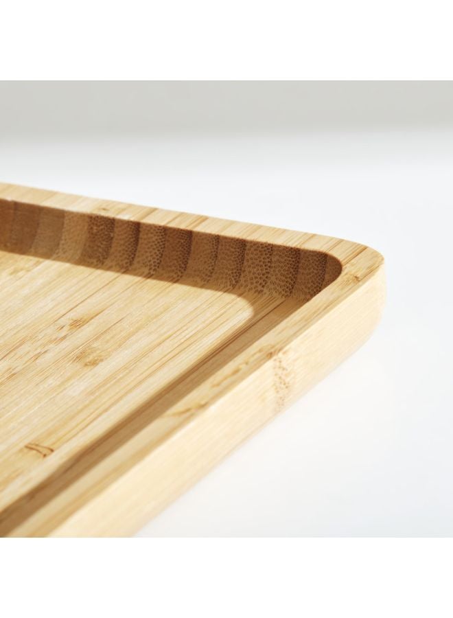Home Box Bamboo Rectangular Tray Beige 25x20cm  - Image 5