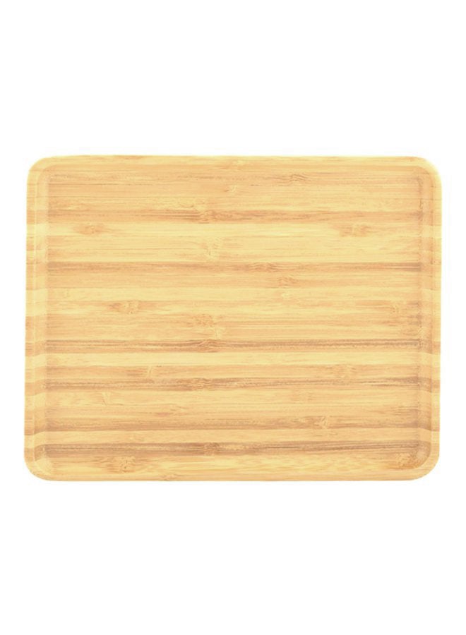 Home Box Bamboo Rectangular Tray Beige 25x20cm  - Image 1