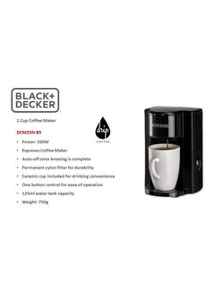 Coffee Maker - 1 Cup 125.0 ml 350.0 W DCM25N-B5 Black/White - v1621267496/N47028320A_4