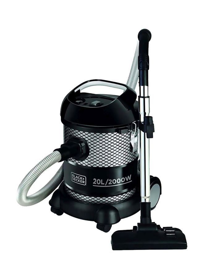BLACK+DECKER Drum Vacuum Cleaner 20 L 2000 W BV2000 Black/Silver - Image 2