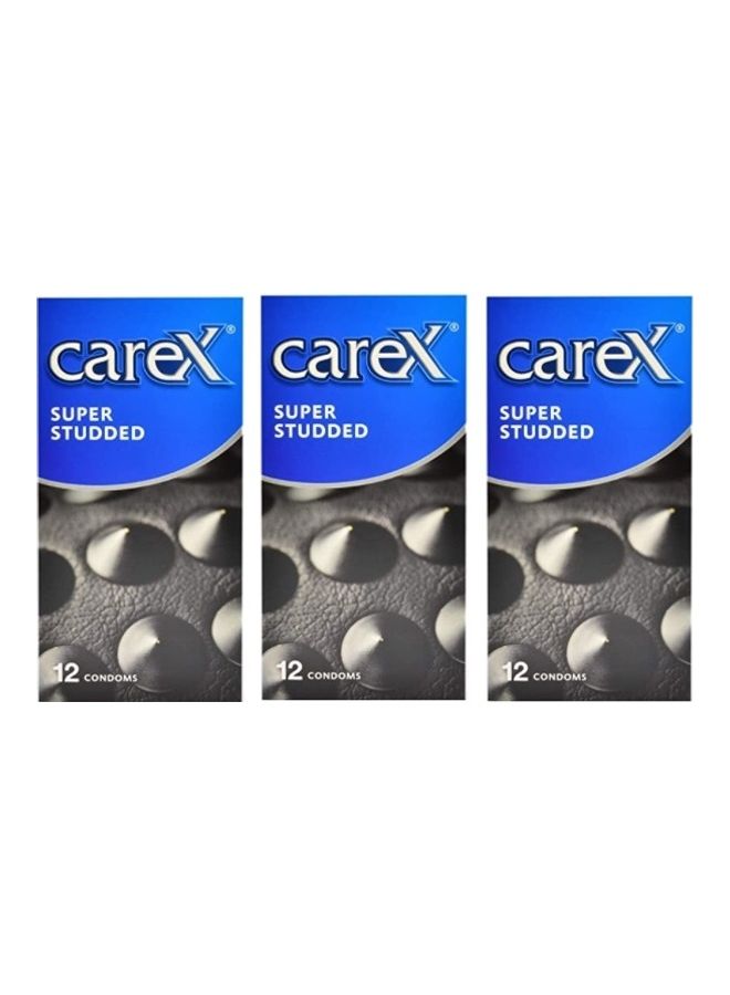 careX Pack Of 3 Super Studded Condoms - Image 1