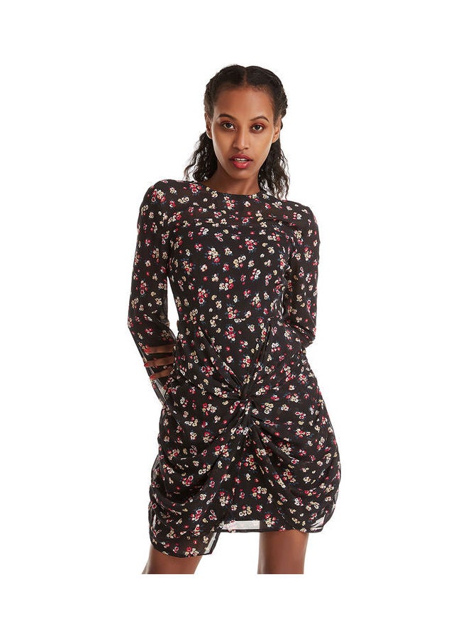 Women,s V-neck Dresses Black  - Image 2