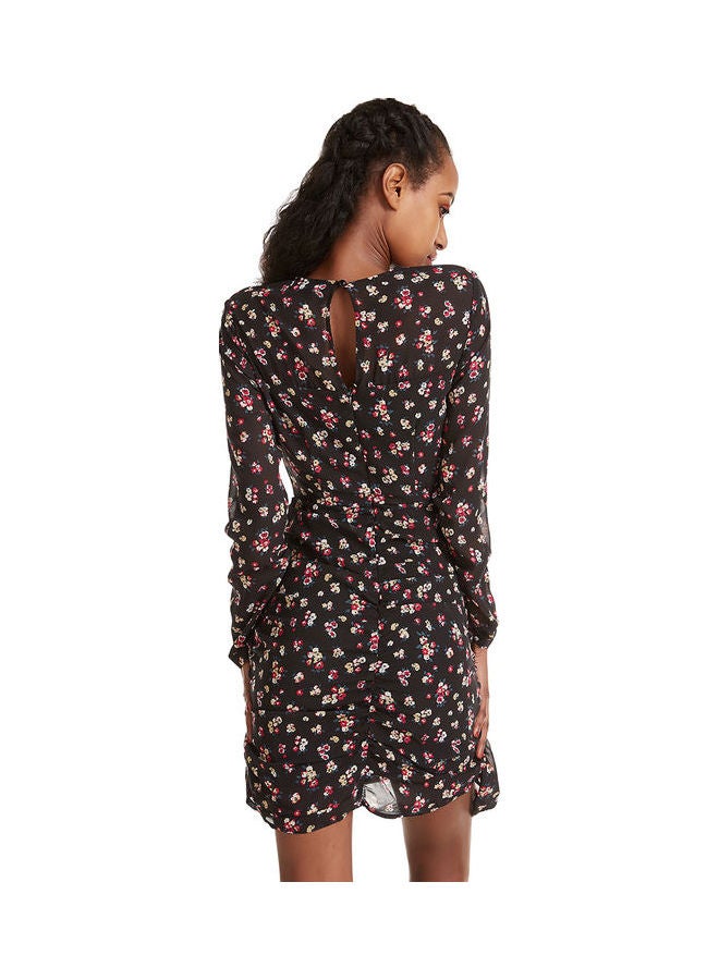 Women,s V-neck Dresses Black  - Image 5