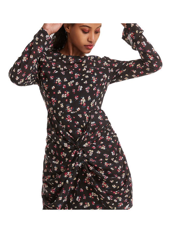 Women,s V-neck Dresses Black  - Image 3
