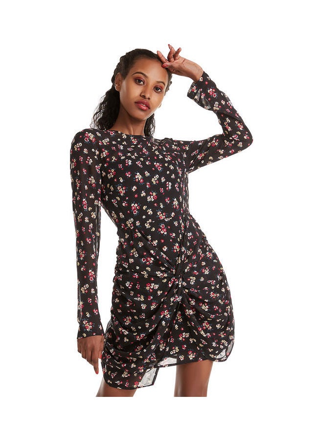 Women,s V-neck Dresses Black  - Image 4