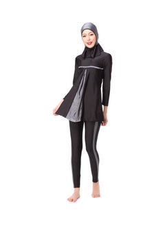 Generic 3 Piece Sun Protection Anti-exposure Muslim Burkinis Black  - Image 2