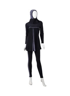 Generic 3 Piece Sun Protection Anti-exposure Muslim Burkinis Black  - Image 4