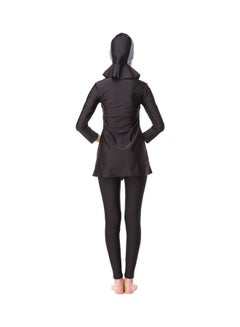 Generic 3 Piece Sun Protection Anti-exposure Muslim Burkinis Black  - Image 5