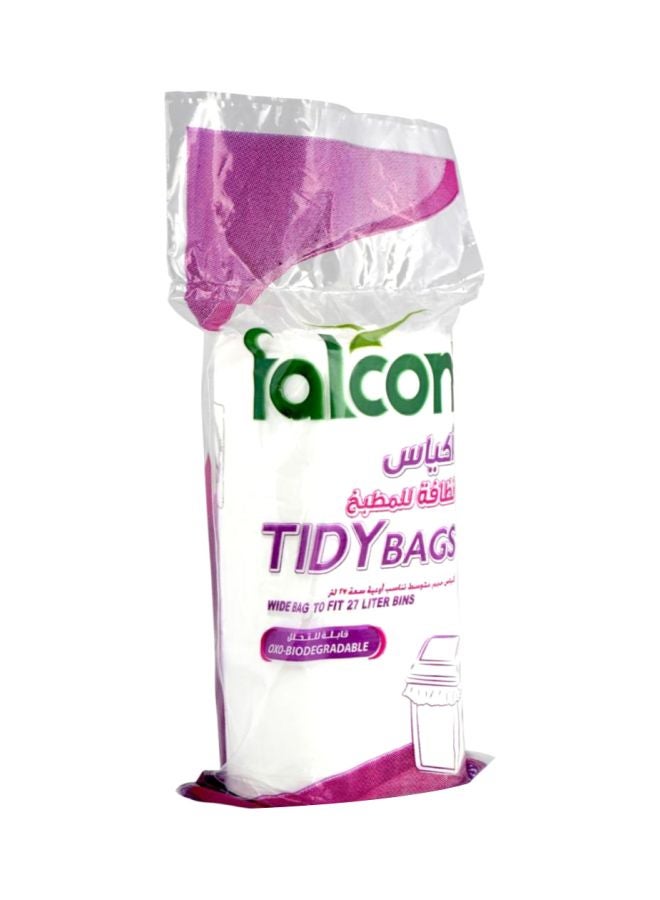 Falcon 40-Piece Wide Tidy Bags Set White 51x66cm - Image 1
