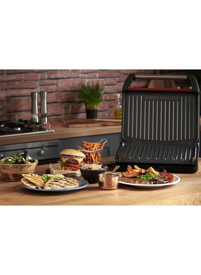 Russell Hobbs - Electric Indoor Grill Large With Cord storage for Home & Office Use, Stainless Steel Family Grill 1850 W 25050 Red/Black - Image 1