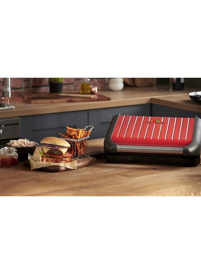 Russell Hobbs - Electric Indoor Grill Large With Cord storage for Home & Office Use, Stainless Steel Family Grill 1850 W 25050 Red/Black - Image 1