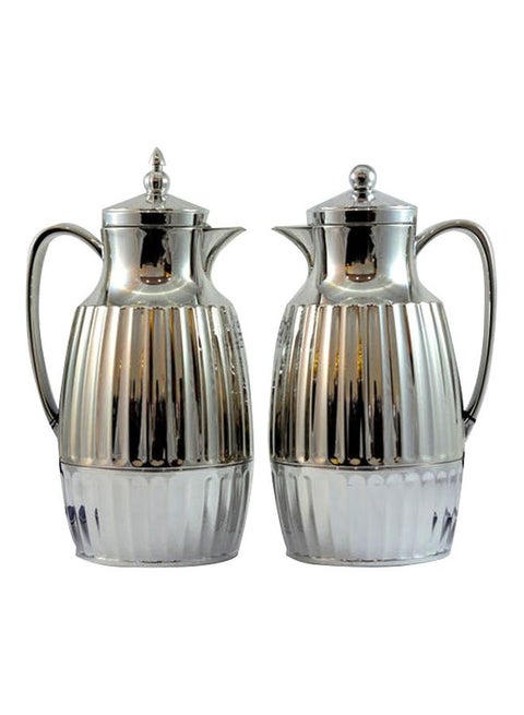 2-Piece Tea And Coffee Flask Set Silver