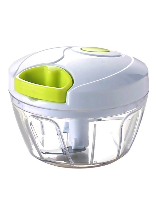 CYTHERIA Portable Kitchen Food Chopper White/Green 12.2x8.2x8.5cm  - Image 1