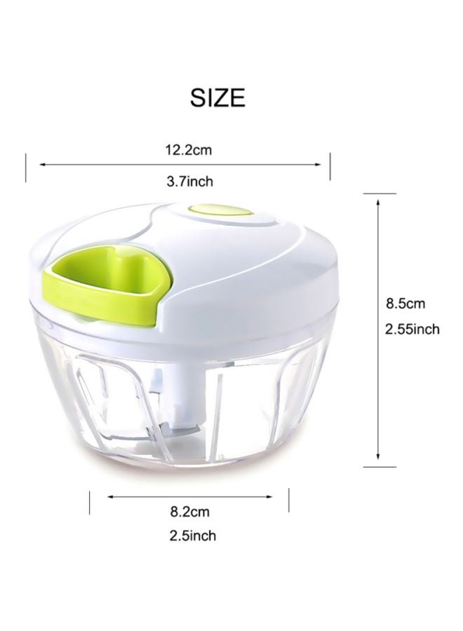 CYTHERIA Portable Kitchen Food Chopper White/Green 12.2x8.2x8.5cm  - Image 2