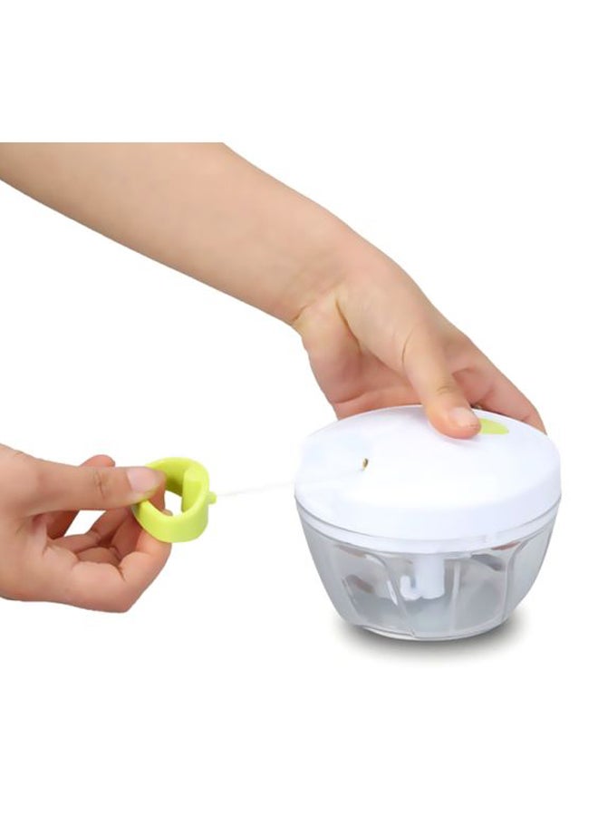 CYTHERIA Portable Kitchen Food Chopper White/Green 12.2x8.2x8.5cm  - Image 4