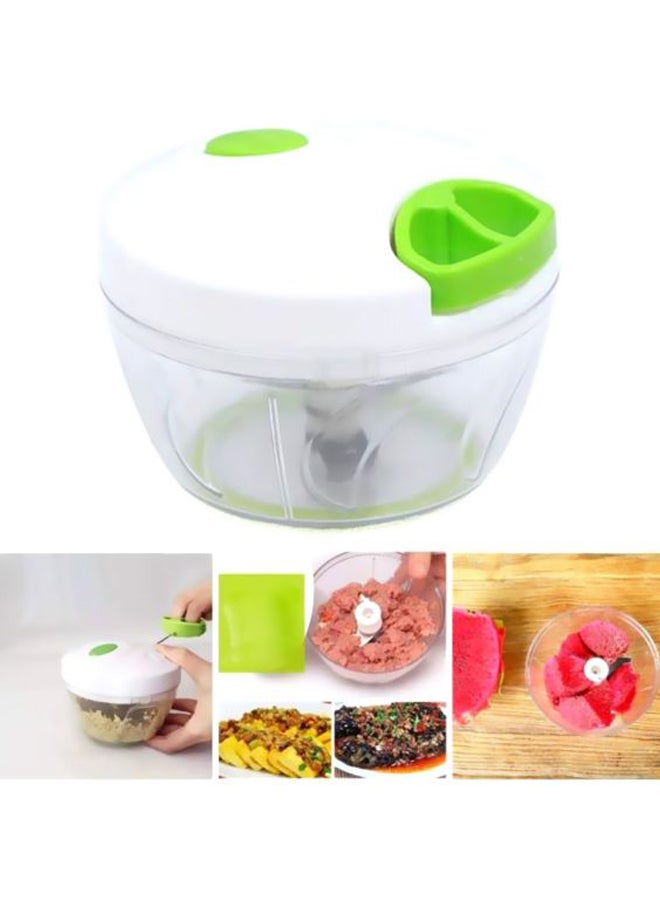 Portable Kitchen Food Chopper White/Green 12.2x8.2x8.5cm